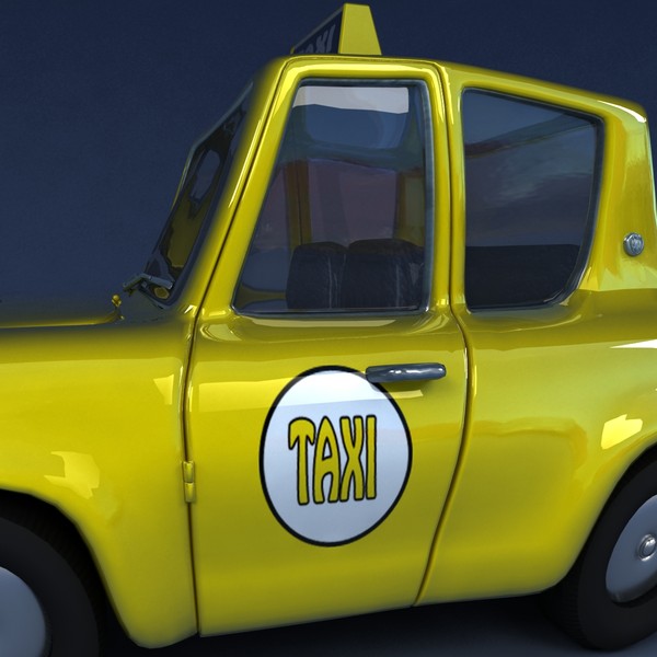 3d model taxi cartoon - 3D Taxi Toon by mo_3ds